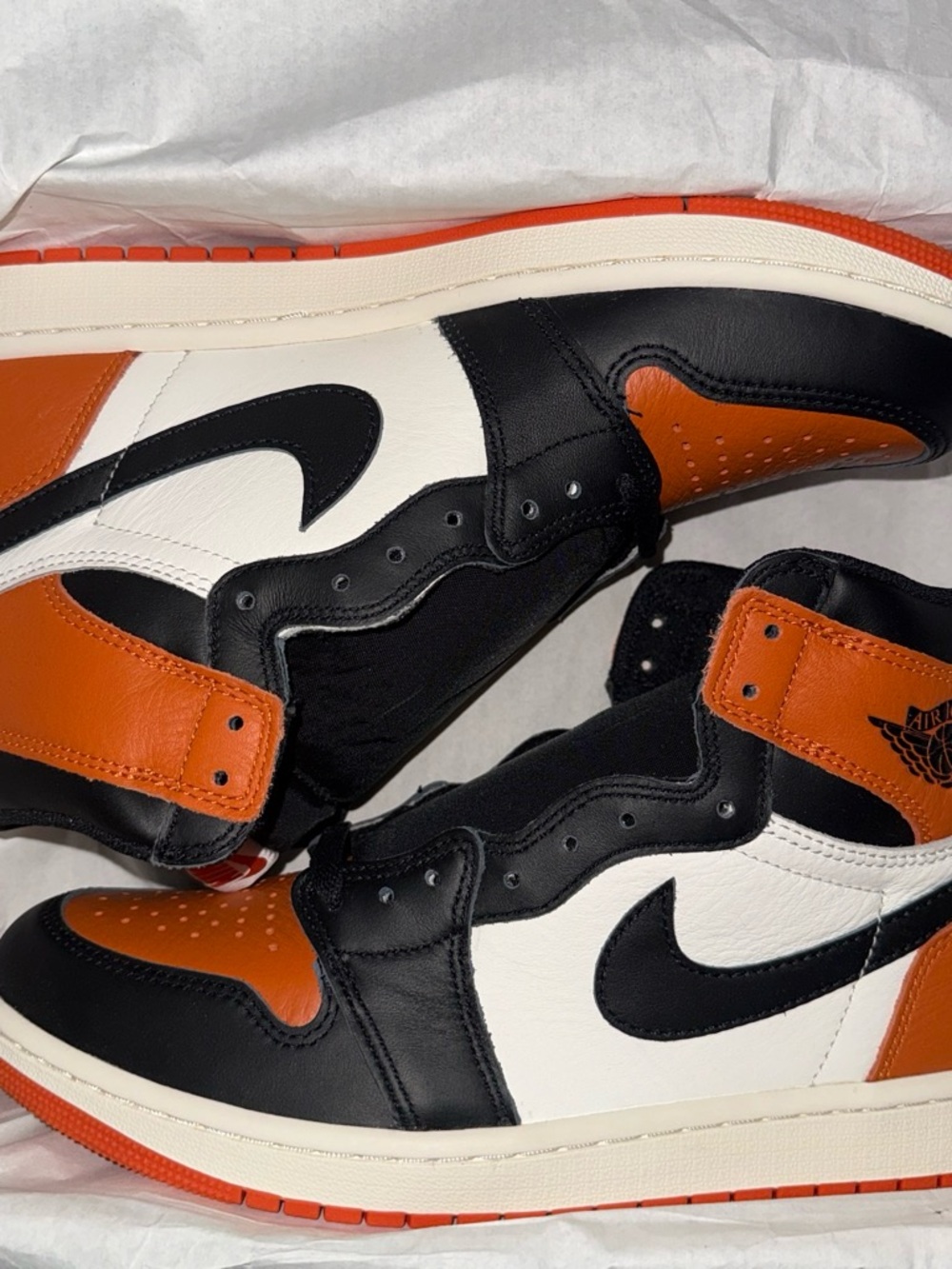 Jordan Air 1 High Top — Black, White & Orange
